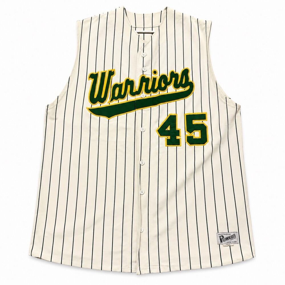 Vintage USA Made Powers Athletic Warriors #45 Baseball Jersey Size 50 Pinstripe